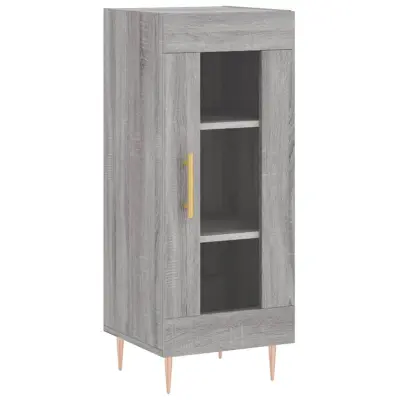vidaXL Komoda siva sonoma 34,5x34x90 cm inženirski les