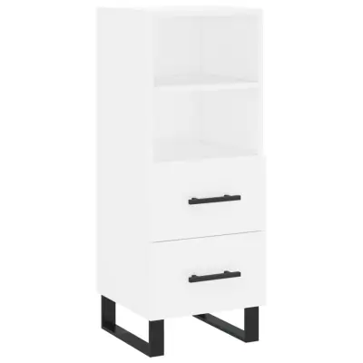 vidaXL Komoda bela 34,5x34x90 cm inženirski les