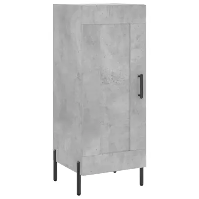 vidaXL Komoda betonsko siva 34,5x34x90 cm inženirski les