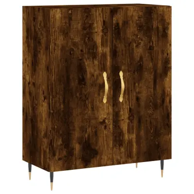 vidaXL Komoda dimljeni hrast 69,5x34x90 cm inženirski les