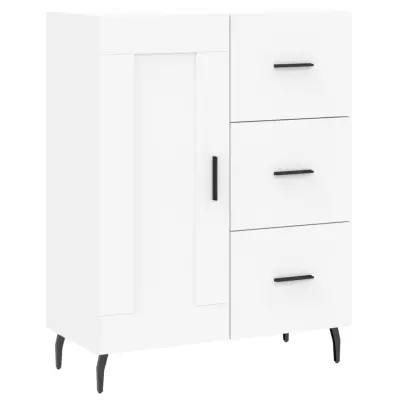 vidaXL Komoda bela 69,5x34x90 cm inženirski les