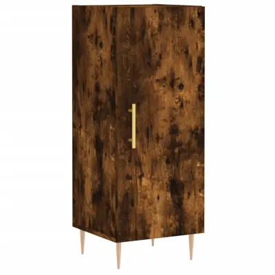 vidaXL Komoda dimljeni hrast 34,5x34x90 cm inženirski les