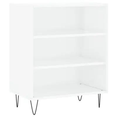 vidaXL Komoda visok sijaj bela 57x35x70 cm inženirski les