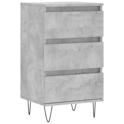 vidaXL Komoda betonsko siva 40x35x70 cm inženirski les