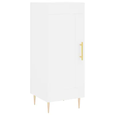 vidaXL Komoda bela 34,5x34x90 cm inženirski les