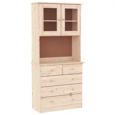 vidaXL Komoda ALTA 77x35x165 cm trdna borovina