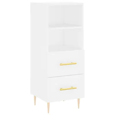 vidaXL Komoda bela 34,5x34x90 cm inženirski les