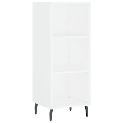 vidaXL Komoda bela 34,5x32,5x90 cm inženirski les