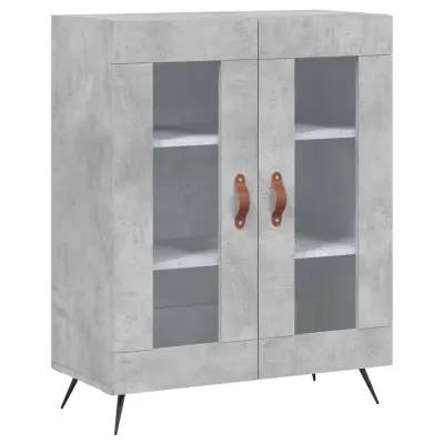 vidaXL Komoda betonsko siva 69,5x34x90 cm inženirski les