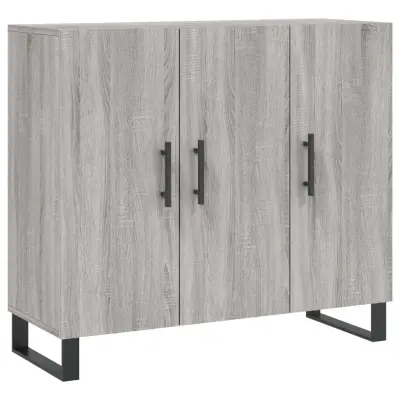 vidaXL Komoda siva sonoma 90x34x80 cm konstruiran les