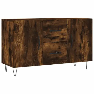 vidaXL Komoda dimljeni hrast 100x36x60 cm inženirski les