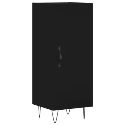 vidaXL Komoda črna 34,5x34x90 cm inženirski les