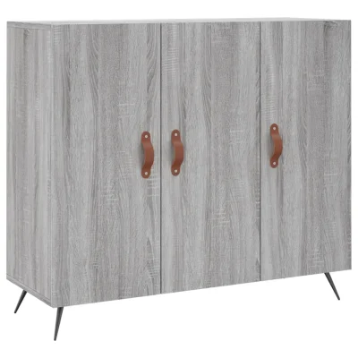 vidaXL Komoda siva sonoma 90x34x80 cm konstruiran les