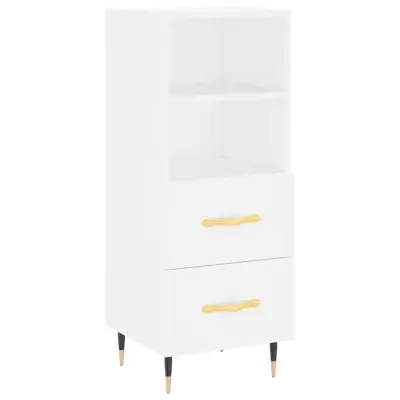 vidaXL Komoda bela 34,5x34x90 cm inženirski les