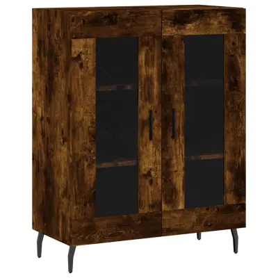 vidaXL Komoda dimljeni hrast 69,5x34x90 cm inženirski les