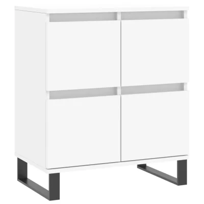 vidaXL Komoda bela 60x35x70 cm inženirski les