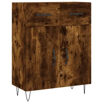 vidaXL Komoda dimljeni hrast 69,5x34x90 cm inženirski les