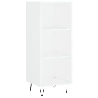 vidaXL Komoda bela 34,5x32,5x90 cm inženirski les