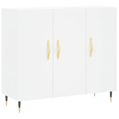 vidaXL Komoda bela 90x34x80 cm konstruiran les