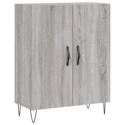 vidaXL Komoda siva sonoma 69,5x34x90 cm inženirski les