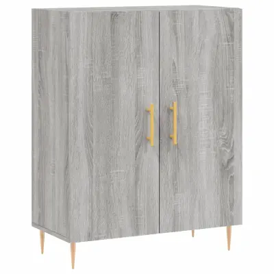 vidaXL Komoda siva sonoma 69,5x34x90 cm inženirski les
