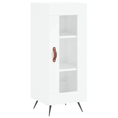 vidaXL Komoda visok sijaj bela 34,5x34x90 cm inženirski les