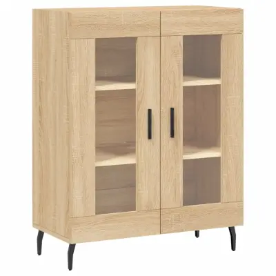 vidaXL Komoda sonoma hrast 69,5x34x90 cm inženirski les