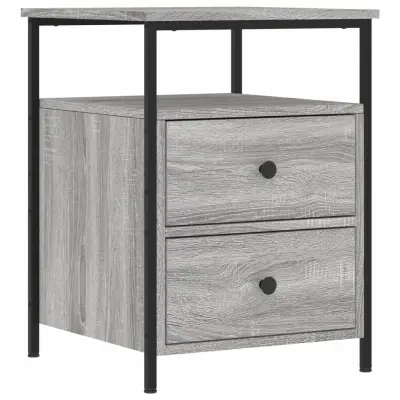 vidaXL Nočna omarica siva sonoma 44x45x60 cm inženirski les