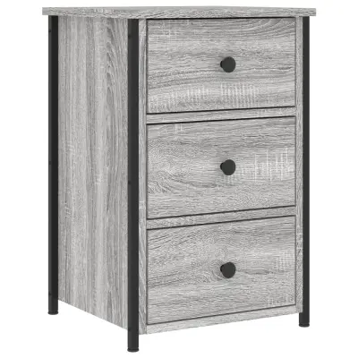 vidaXL Nočna omarica siva sonoma 40x36x60 cm inženirski les