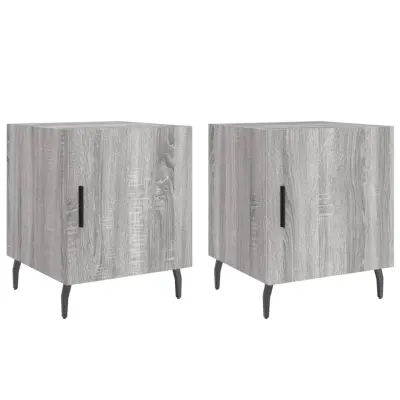 vidaXL Nočna omarica 2 kosa siva sonoma 40x40x50 cm inženirski les