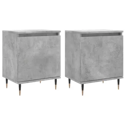 vidaXL Nočna omarica 2 kosa betonsko siva 40x30x50 cm inženirski les