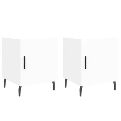 vidaXL Nočna omarica 2 kosa bela 40x40x50 cm inženirski les