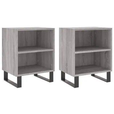 vidaXL Nočna omarica 2 kosa siva sonoma 40x30x50 cm inženirski les
