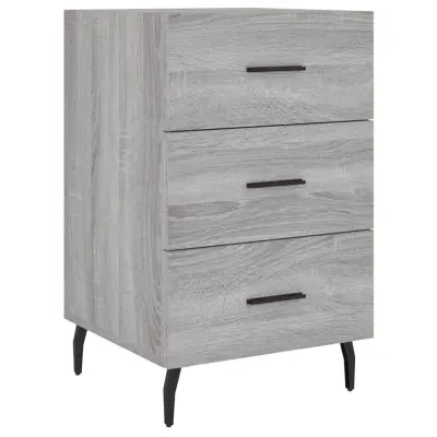 vidaXL Nočna omarica siva sonoma 40x40x66 cm inženirski les
