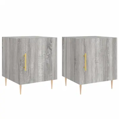 vidaXL Nočna omarica 2 kosa siva sonoma 40x40x50 cm inženirski les