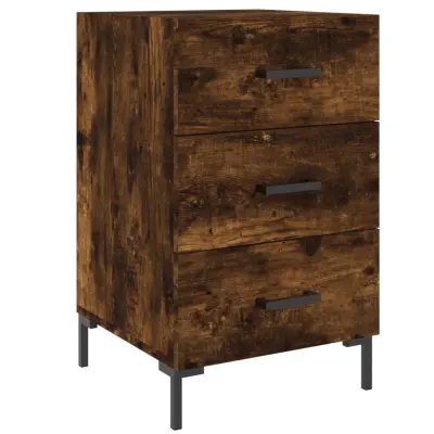 vidaXL Nočna omarica dimljeni hrast 40x40x66 cm inženirski les