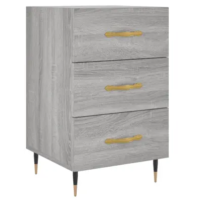 vidaXL Nočna omarica siva sonoma 40x40x66 cm inženirski les