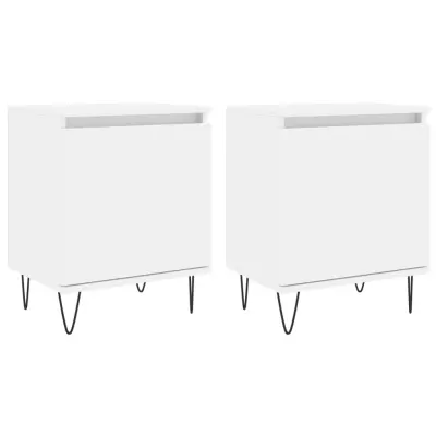 vidaXL Nočna omarica 2 kosa bela 40x30x50 cm inženirski les