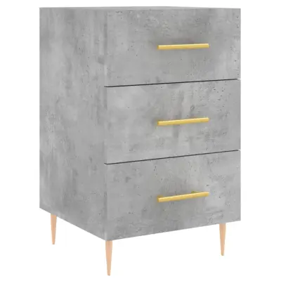 vidaXL Nočna omarica betonsko siva 40x40x66 cm inženirski les