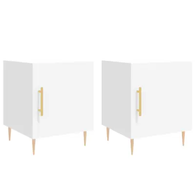 vidaXL Nočna omarica 2 kosa bela 40x40x50 cm inženirski les