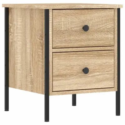 vidaXL Nočna omarica sonoma hrast 40x42x50 cm inženirski les