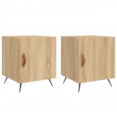 vidaXL Nočna omarica 2 kosa sonoma hrast 40x40x50 cm inženirski les