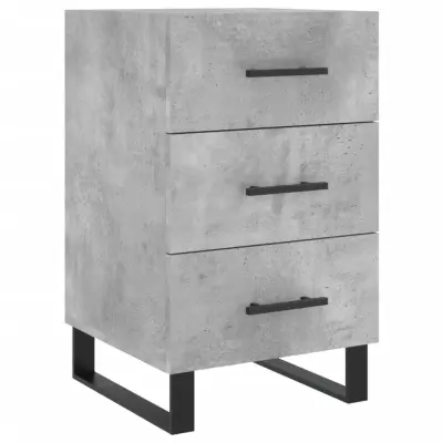 vidaXL Nočna omarica betonsko siva 40x40x66 cm inženirski les