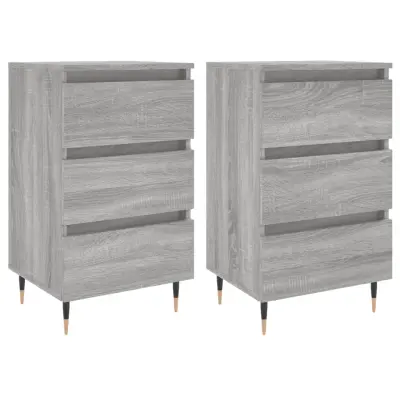 vidaXL Nočna omarica 2 kosa siva sonoma 40x35x69 cm inženirski les
