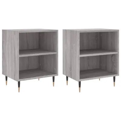 vidaXL Nočna omarica 2 kosa siva sonoma 40x30x50 cm inženirski les