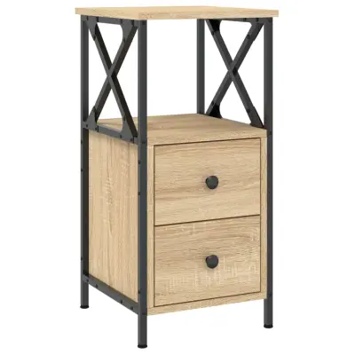 vidaXL Nočna omarica sonoma hrast 34x35,5x70 cm inženirski les