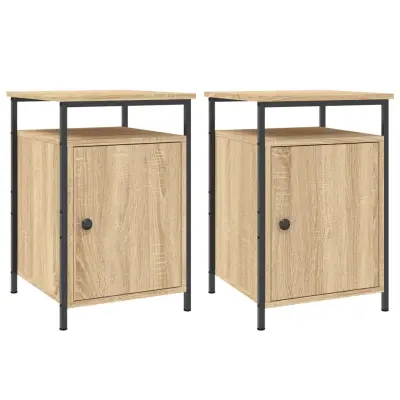 vidaXL Nočna omarica 2 kosa sonoma hrast 40x42x60 cm inženirski les