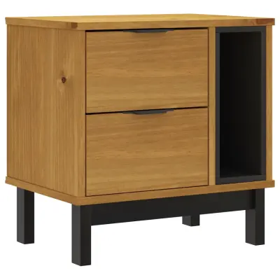 vidaXL Nočna omarica FLAM 49x35x50 cm trdna borovina