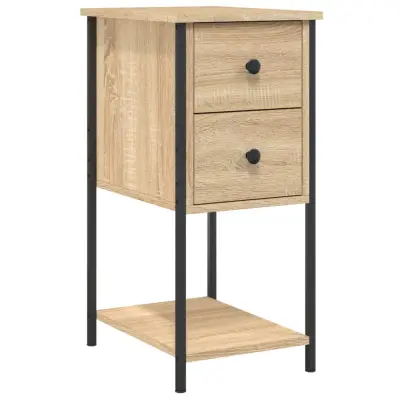 vidaXL Nočna omarica sonoma hrast 32x42x70 cm inženirski les