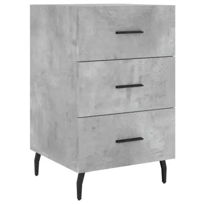 vidaXL Nočna omarica betonsko siva 40x40x66 cm inženirski les